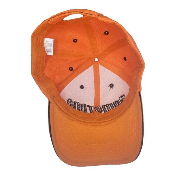 Game Time Adjustable Hat Footage Orange‎ Black OS Everyday - Picture 5 of 5